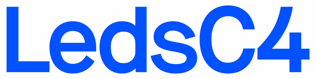 Logo LedsC4 Azul sobre Blanco